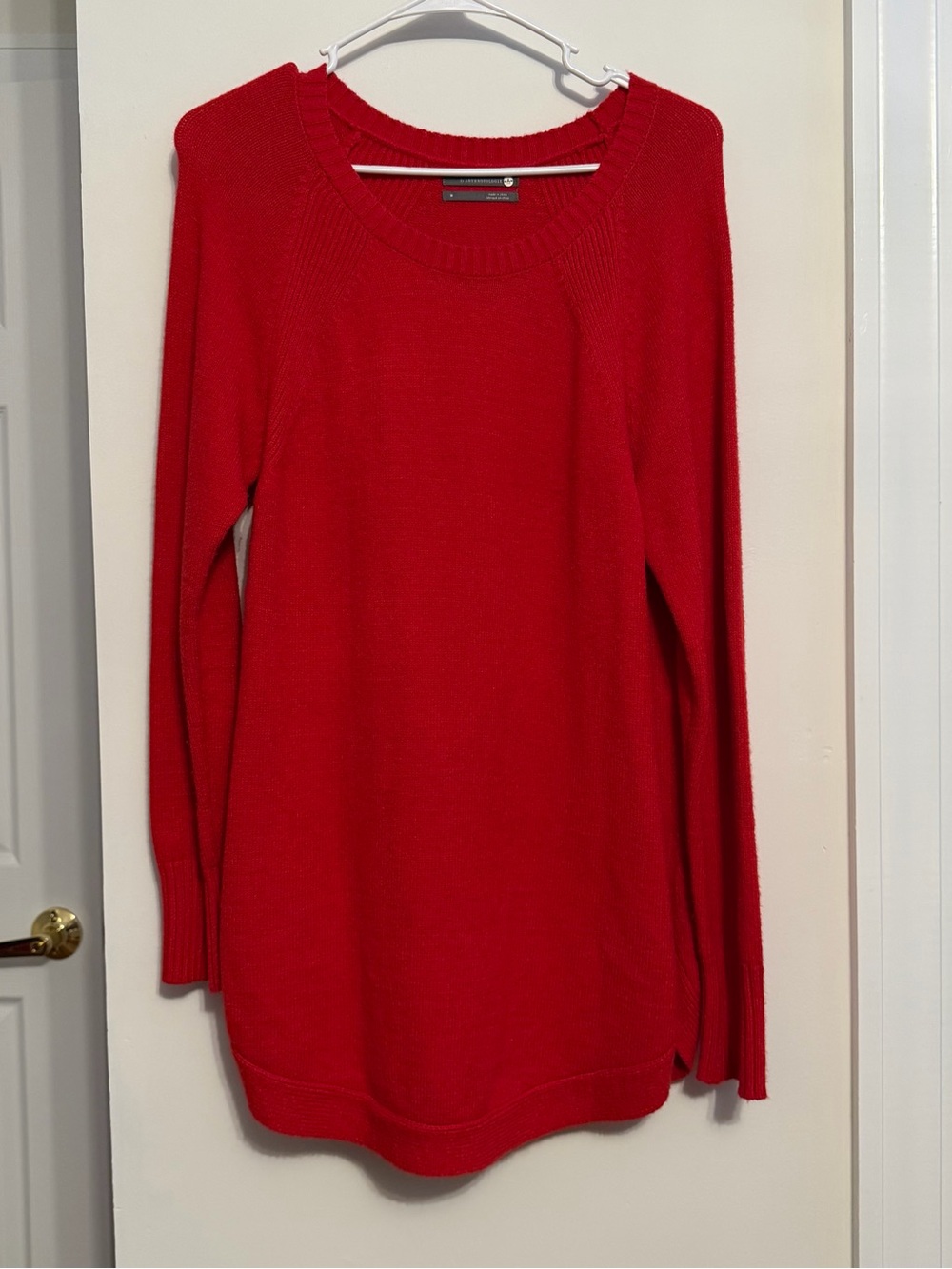 Anthropologie Red Crewneck Sweater